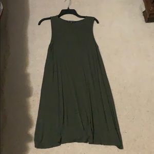 Army green short dress